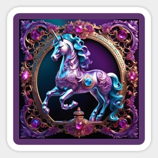 Baroque Bejewelled Unicorn Sticker